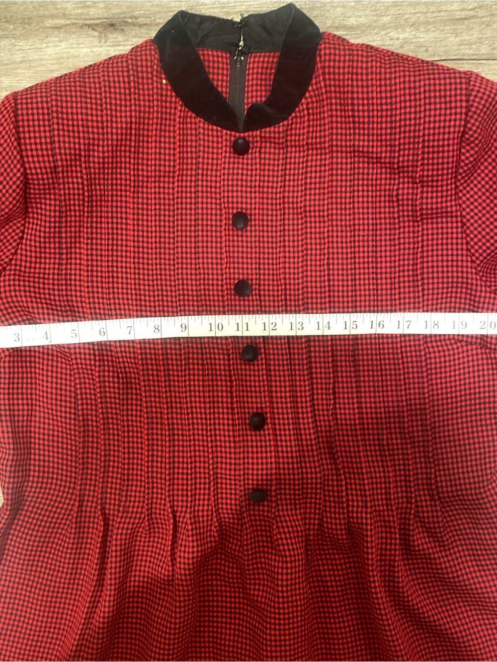 Vintage Lady Dorby Red and Black Houndstooth Trousers Dress Size 14W - Picture 5 of 7